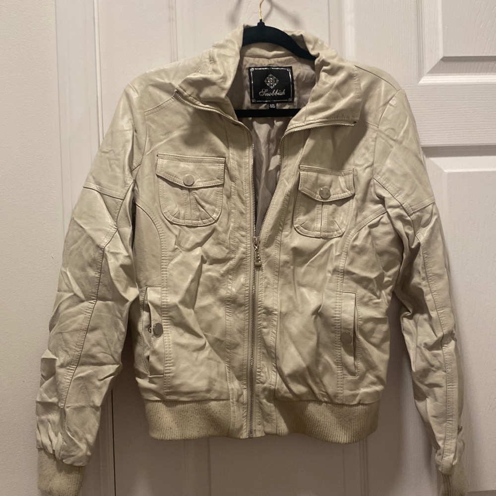 Snobbish women’s faux leather jacket.